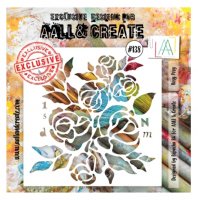 PRE-ORDER #138 Rosy posy stencil from Bipasha BK AALL & Create 15x15 cm