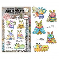 WHIFF N WINGS insect clear stamp set - Stämpelset med gulliga insekter från AALL & Create A7