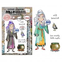 MYSTIC DEE woman clear stamp set - Stämpelset med äldre kvinna från AALL & Create A7
