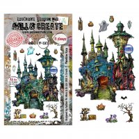 PHANTOM KEEP haunted house halloween clear stamp set - Stämpelset från AALL & Create A6