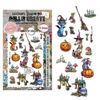 BOO CREW HALLOWEEN clear stamp set - Stämpelset från AALL & Create A6