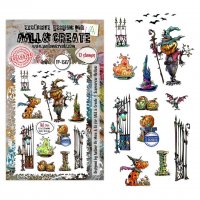 SCARECROW HOLLOW HALLOWEEN clear stamp set - Stämpelset med olika motiv från AALL & Create A6