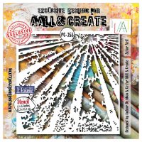 SOLAR VEIL STENCIL - Schablon med solstrålar från AALL & Create 15x15 cm