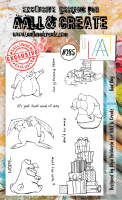 #285 Bad day animals clear stamp set - Stämpelset med trumpna djur från AALL & Create A6