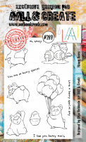 #289 Honey bears clear stamp set - Stämpelset med björnar/nallar från AALL & Create A6