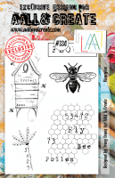 FÖRBESTÄLLNING #330 Honeybee clear stamp set - Stämpelset med bi från Aall & Create A5