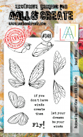 FÖRBESTÄLLNING #348 Insect wings clear stamp set - Stämpelset med vingar från Aall & Create A6