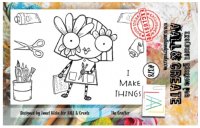#378 The crafter clear stamp set - Stämpel med pysslig tjej från Janet Klein / Aall & Create A7