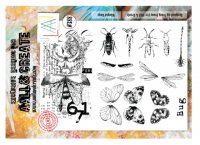 #388 Winged bugs clear stamp set - Stämpelset med insekter och vingar från Tracy Evans / AALL & Create A4