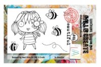 #416 Be beautiful girl clear stamp set - Stämpelset med flicka och bin från Janet Klein / AALL & Create A7