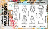 #463 The gentlemen clear stamp set - Stämpelset med män från Janet Klein AALL & Create A6