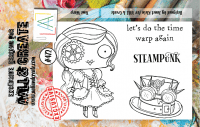 #472 Time warp steampunk girl with a hat - Stämpelset med tjej från Janet Klein / AALL & Create A7