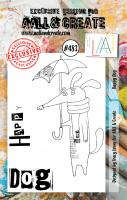 #483 Happy dog - Stämpelset med hund med paraply från Tracy Evans / AALL & Create A7