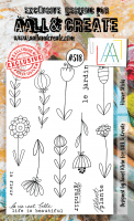 FÖRBESTÄLLNING #518 Flower sticks clear stamp set - Stämpelset med blommor från Janet Klein AALL & Create A6