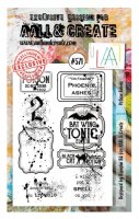 #571 Potion labels clear stamp set - Stämpelset med etiketter från Bipasha BK AALL & Create A6