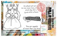 FÖRBESTÄLLNING #614 Glinda good witch clear stamp set - Stämpelset med princessa häxa kvinna tjej från Janet Klein AALL & Create