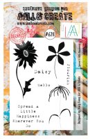 FÖRBESTÄLLNING #628 Spread a little happiness flower clear stamp set - Stämpelset blommor och texter från Tracy Evans AALL & Cr