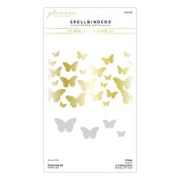 Fluttering By butterfly Glimmer Hot Foil Plate & Die Set - Värmefolieplattor och stansmallar med fjärilar från Spellbinders 