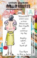 #704 Miss Dee woman quote clear stamp set from Janet Klein AALL & Create A6