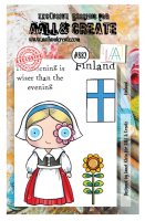 #882 FINLAND girl clear stamp set - Stämpelset med semstertema från Janet Klein AALL & Create A7