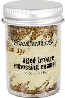 aged, bronze, embossing, fran-tage, pulver, stampendous