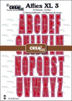 ALFIES ALPHABET DIE SET XL - Stora bokstävsstansmallar från CreaLies 5,5 cm höga