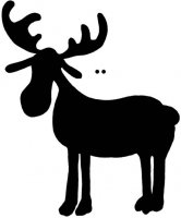 ÄLG moose / elk die from Reprint 42 x 50 mm