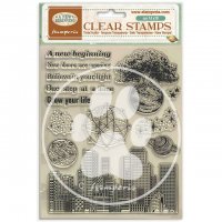 A NEW BEGINNING clear stamp set from Stamperia A5