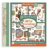ART OF TRAVELLING rub on kit from Stamperia ca 15x15 cm
