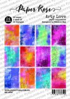 Arty love paper pack A5 - Mönsterpapper med konstnärligt tema från Paper Rose