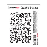 A thousand miles rubber quote stamp - Engelsk textstämpel om resande från Darkroom Door 8,4*5,9 cm