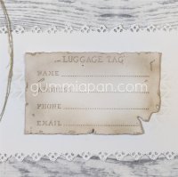luggage BAGAGE TAG die from Gummiapan ca 94 x 57,5 mm