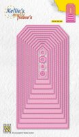 Pierced tag die set (banners) - Adressetikettstansmallar från Nellie Snellen 10,2*14,6 cm
