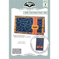 FÖRBESTÄLLNING Slim Pattern Plate BATS Halloween die set - Bakgrundsstansmall med fladdermöss från Karen Burniston
