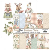 Bedtime Tales 6x6 Inch Paper Pad - Mönsterpapper med romantiskt barntema från ScrapBoys 15x15 cm