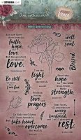 Bible journaling Inner peace clear stamp set nr 278 from Studio Light ca 15x21 cm
