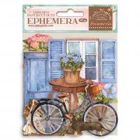 BICYCLE AND FLOWERS ephemera Create Happiness Welcome Home from Vicky Papaioannou Stamperia