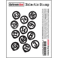 Bingo numbers eclectic rubber stamp - Stämpel med siffror från Darkroom Door 8,4*6 cm