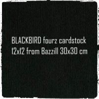 BLACKBIRD fourz cardstock 12x12 from Bazzill 30x30 cm