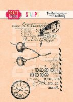 Blooming Grunge clear stamp set - Stämpelset med diverse motiv från Craft & You Design