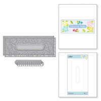 Blossoming Slimline Etched Dies - Rektangulära stansmallar från Spellbinders maxstorlek ca 20x7,6 cm