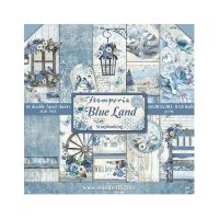 Blue Land 8x8 Inch Paper Pack from Stamperia 20x20 cm