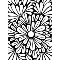 Floral flower embossing folder - Embossingfolder med blomma från Darice 14,6x10,8 cm