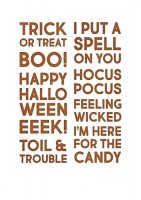 Bold text Halloween thinlits die set - Ordstansmallar från Tim Holtz Sizzix