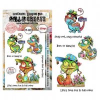 BORN TO BLEND IN cameleont clear stamp set from AALL & Create A6