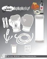 Boxing-1 Cutting & Embossing Die set from By Lene