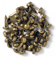 Antique brass mini brads - Små mässing-påsnitar från Doodlebug design inc