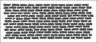 Bricks Horizontal Slimline Stencil - Rektangulär schablon med tegelvägg från the Crafter's workshop