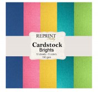 Bright cardstock 12x12 Inch 5 Colors - Enfärgade papper från Reprint 30x30 cm