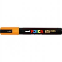 Bright yellow orange posca marker PC-5M - Gul-orange tuschpenna med 2,5 mm-spets från Uni